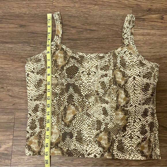 First Issue A Liz Claiborne Company Snakeskin Print Tank Top Blouse Petite Large - Picture 4 of 8